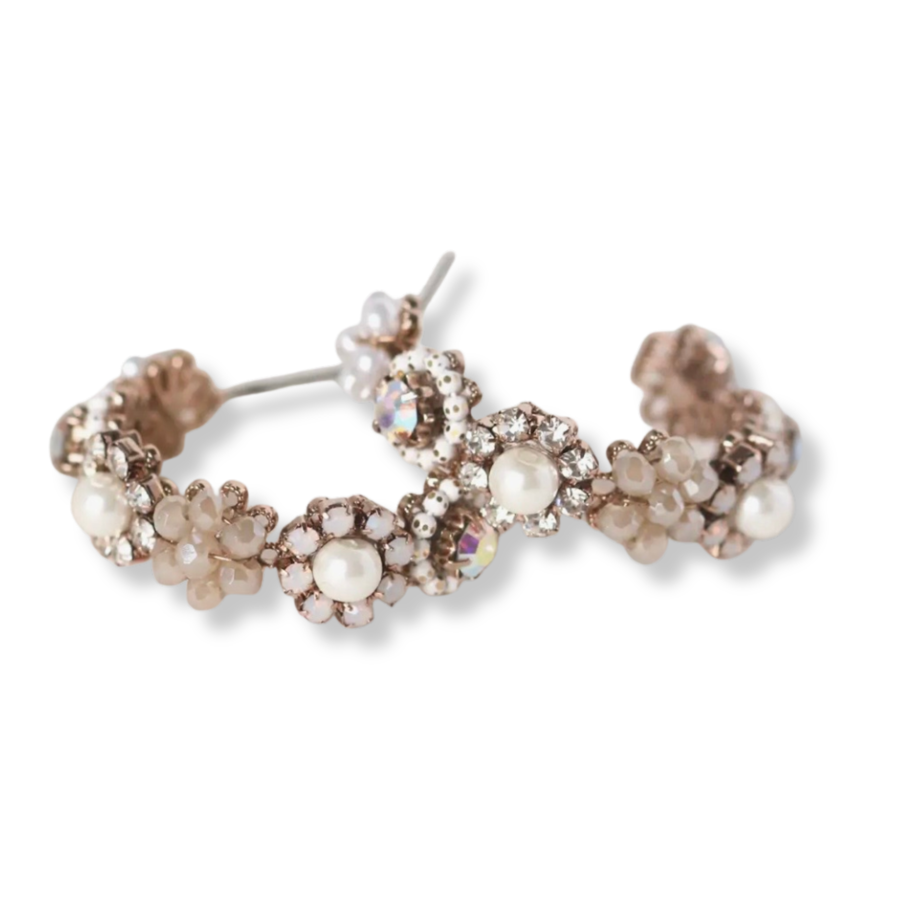 Bloom Crystal Hoop Earrings