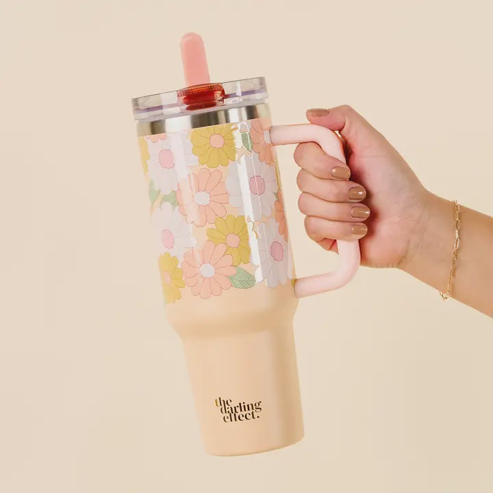Daisy Craze Peach 40oz Tumbler