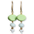 Vintage Mint Glass Earrings