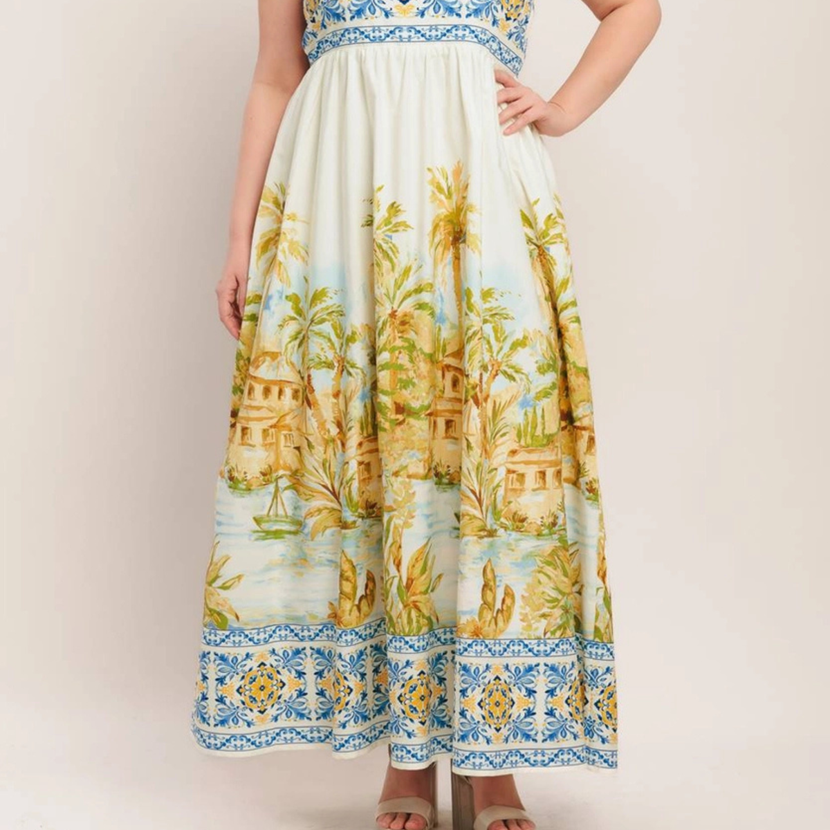 Curvy Islander Midi Dress