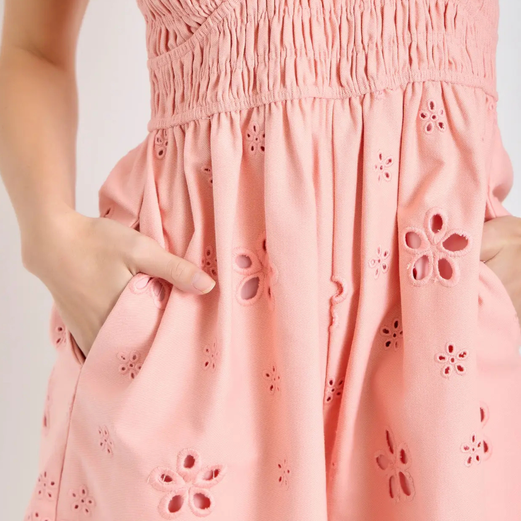 Pink Eyelet Romper