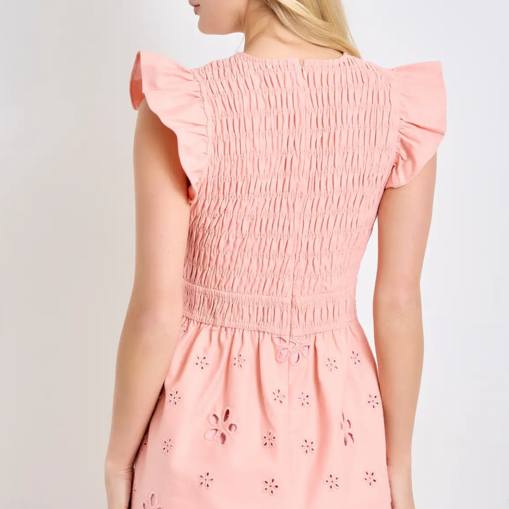 Pink Eyelet Romper