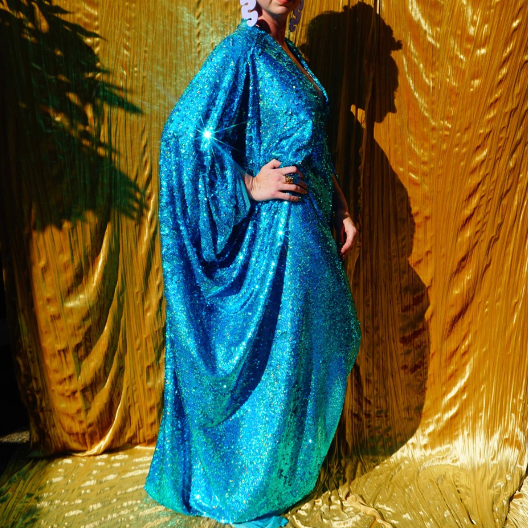 Queen D Kaftan: Turquoise