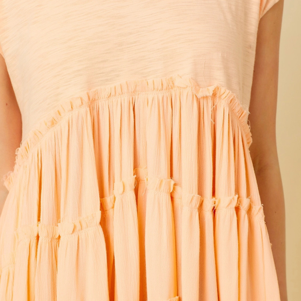 Mixed Media Tiered Dress