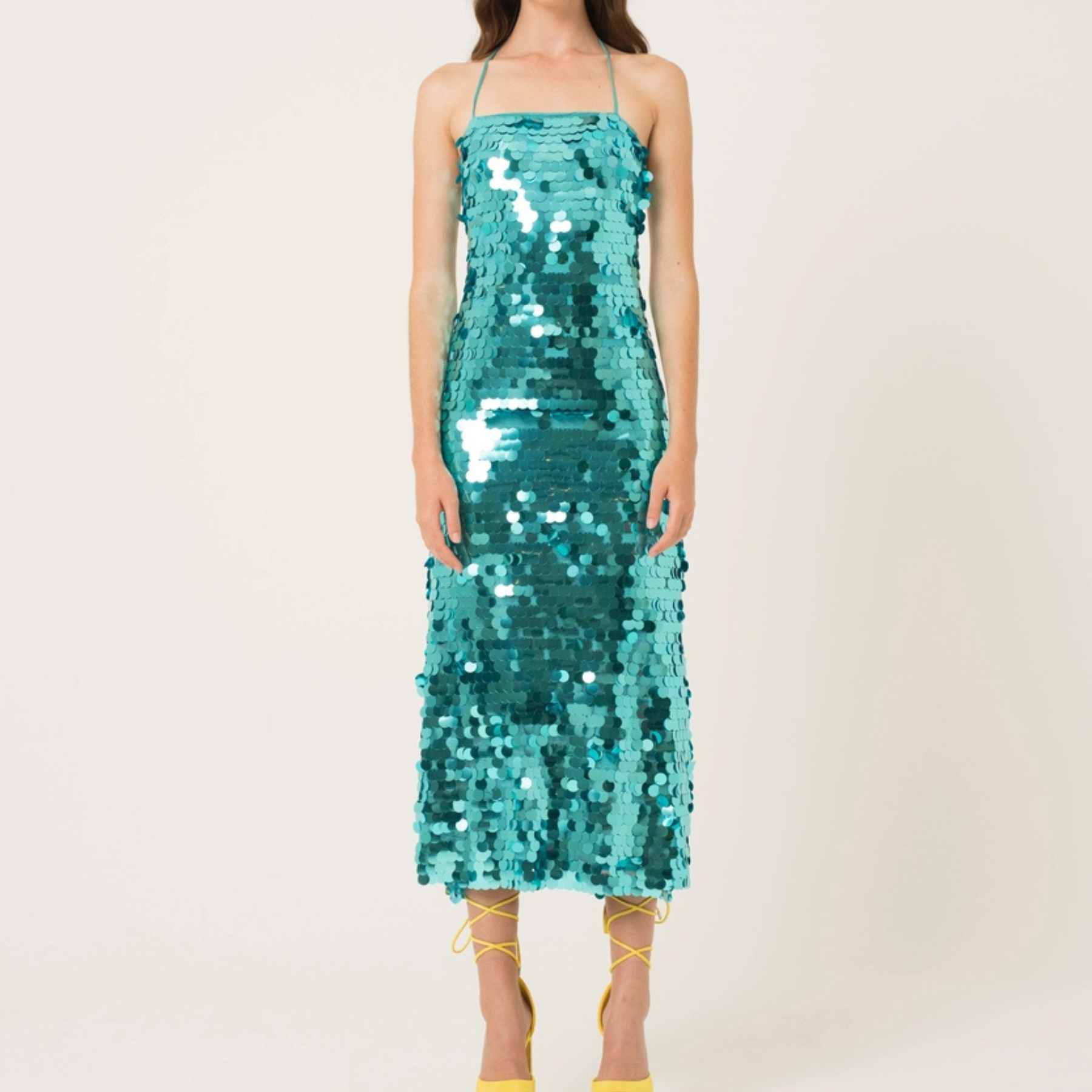 Monique Shiny Sequin Midi Dress