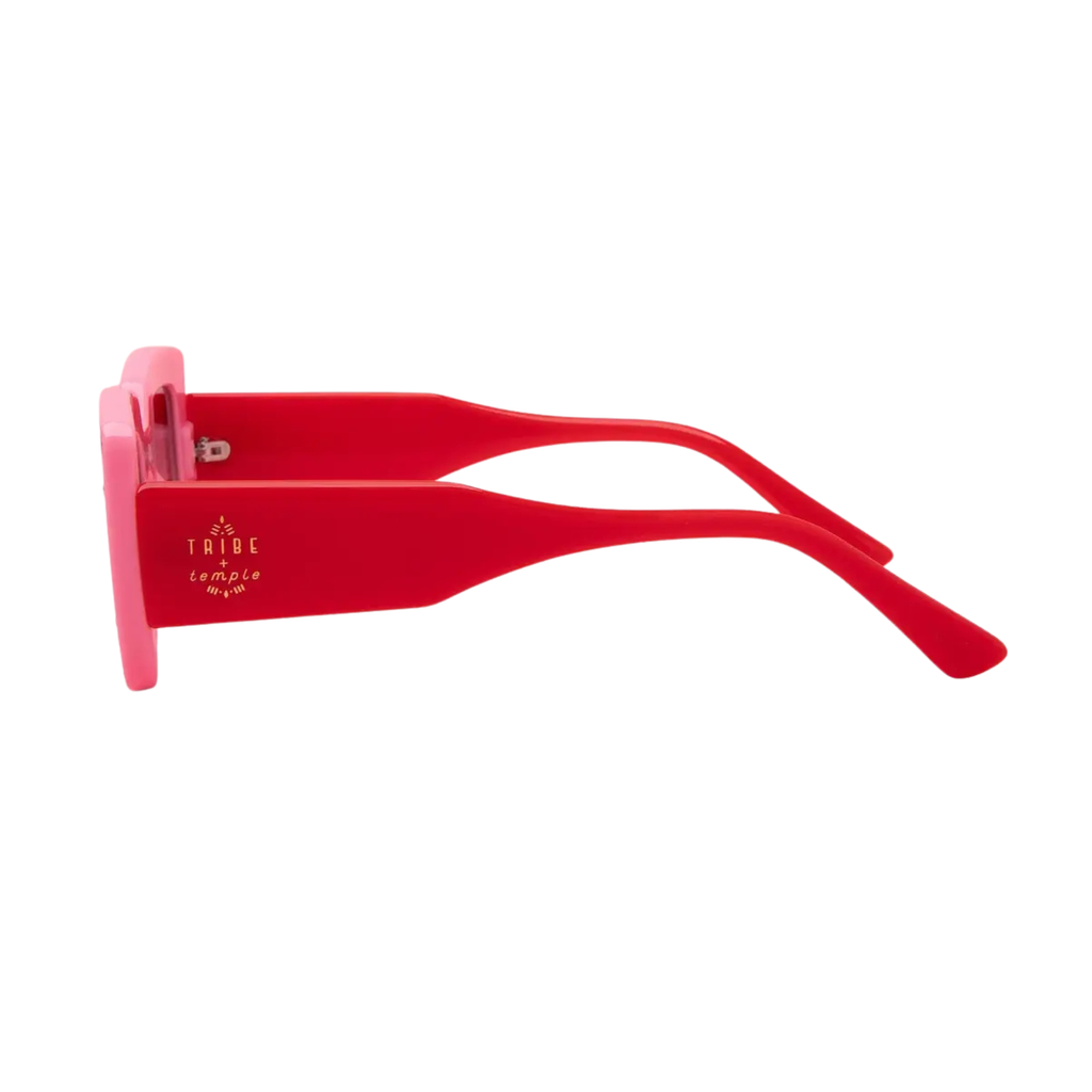 Deco Sunglasses: Pink & Red