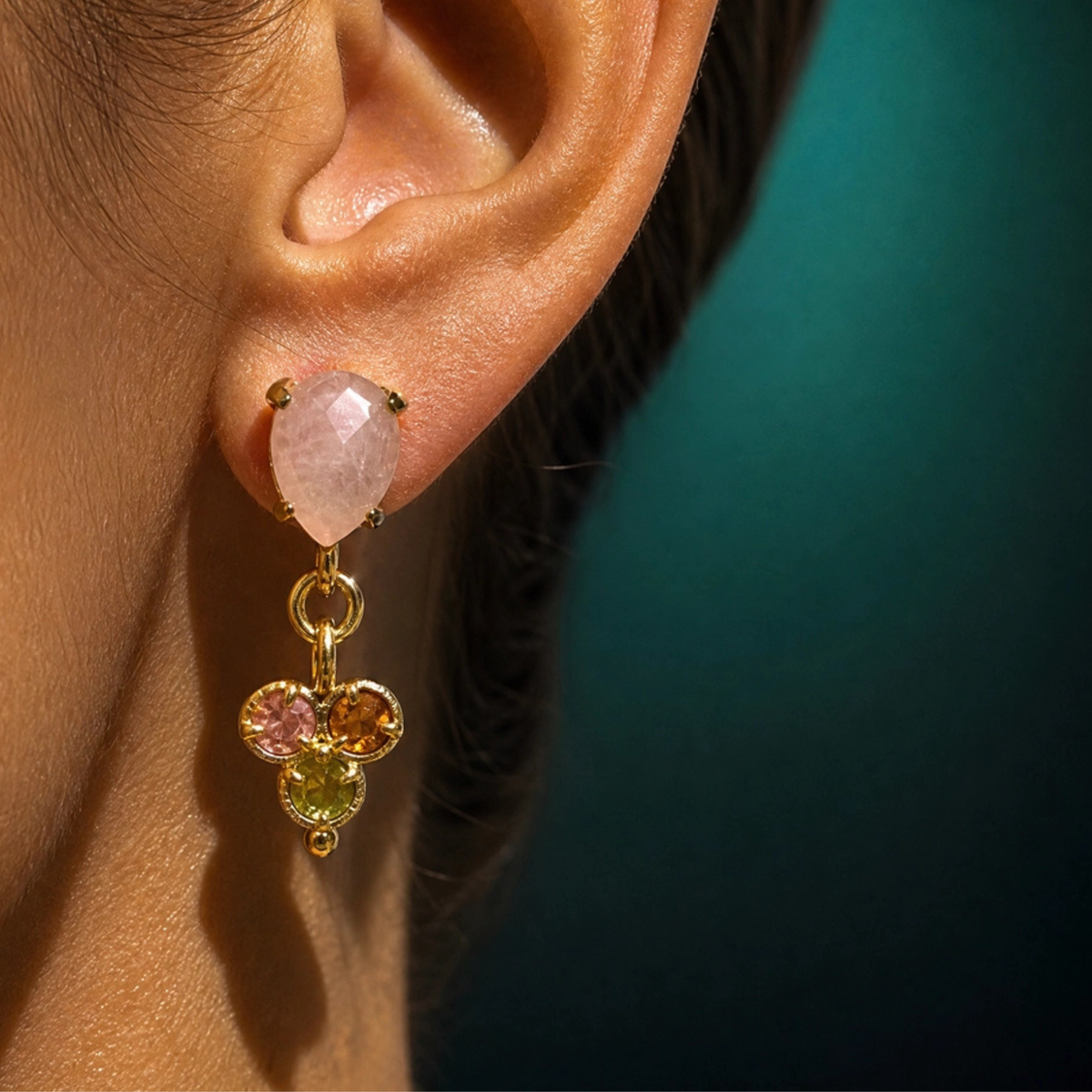 Symphony Rose Quartz Earrings