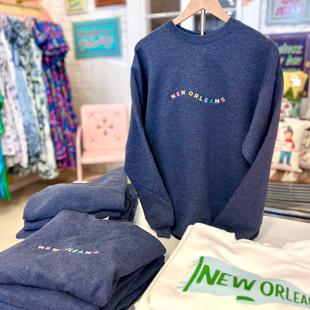 New Orleans Navy Crewneck