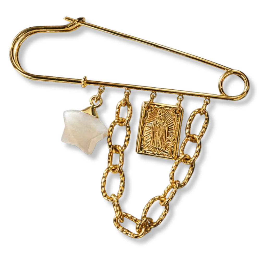 Moonstone Star Brooch