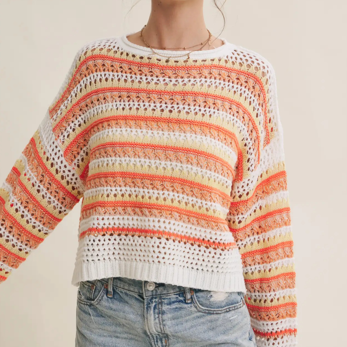 Sunset Drive Crochet Sweater