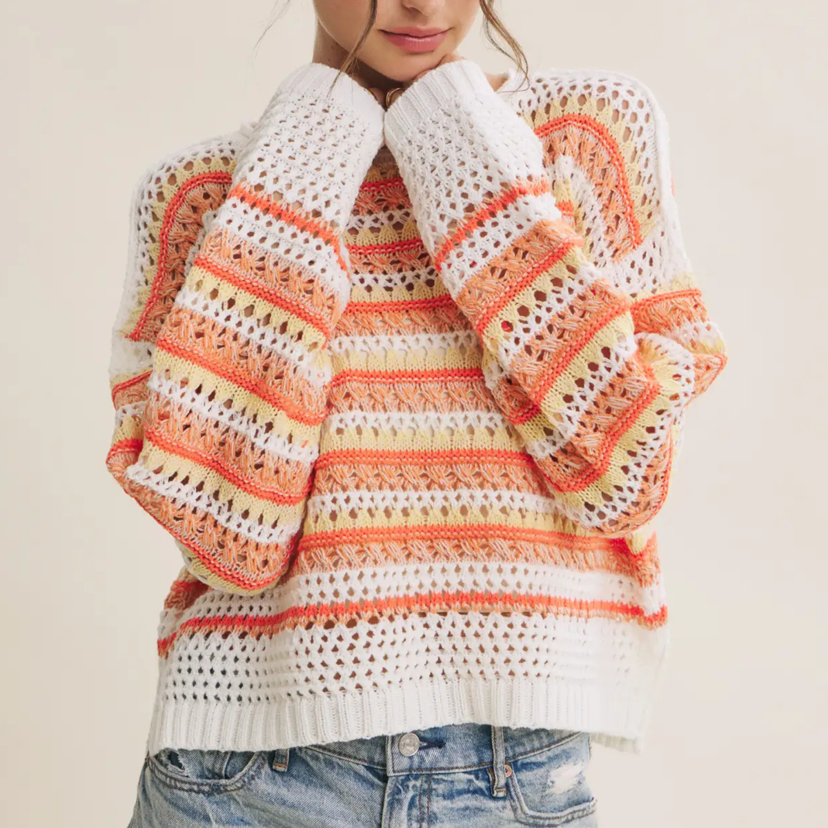 Sunset Drive Crochet Sweater