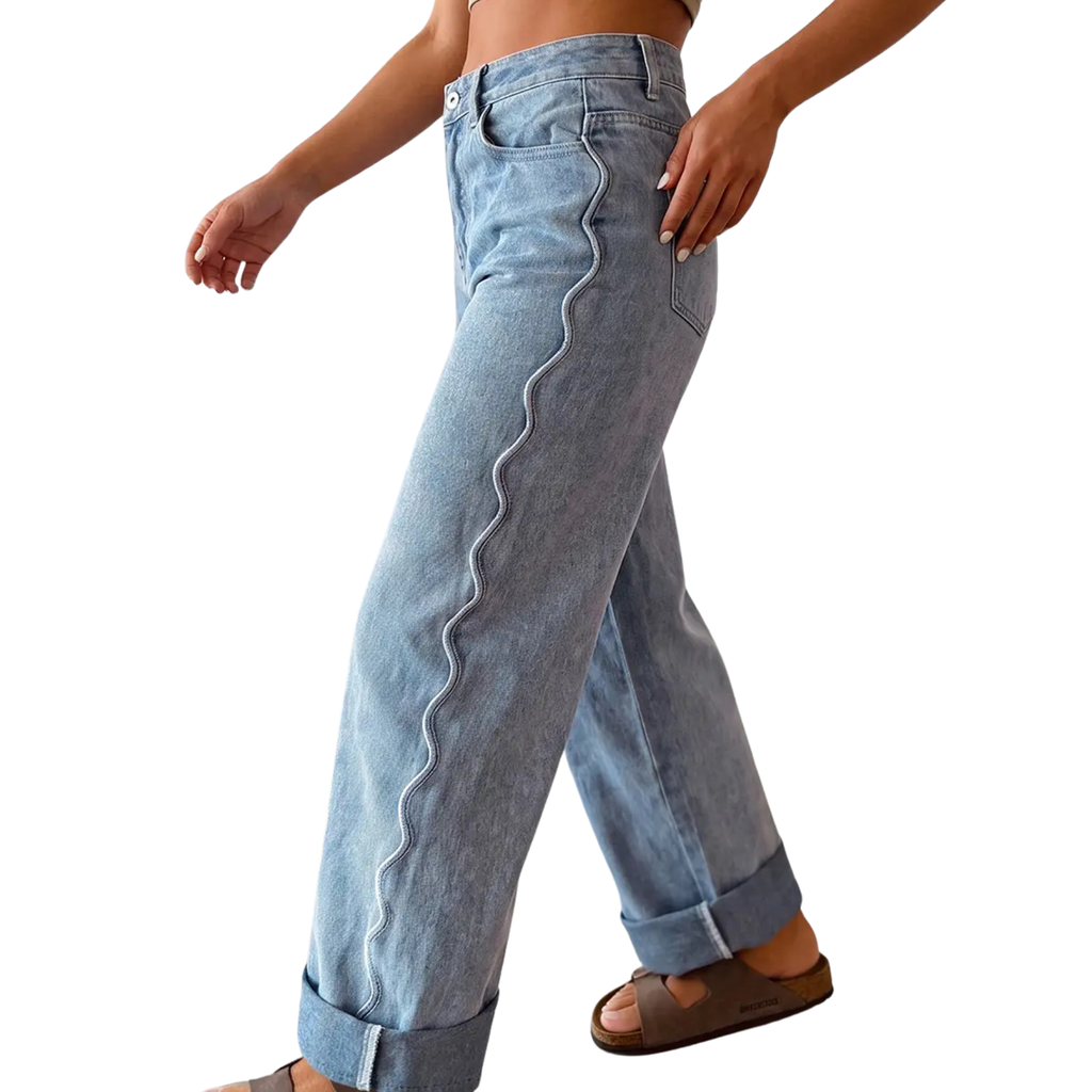 Scalloped Seam Jeans