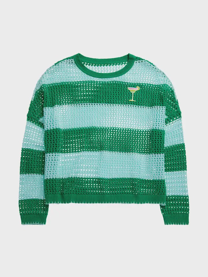 Margarita Striped Mesh Sweater