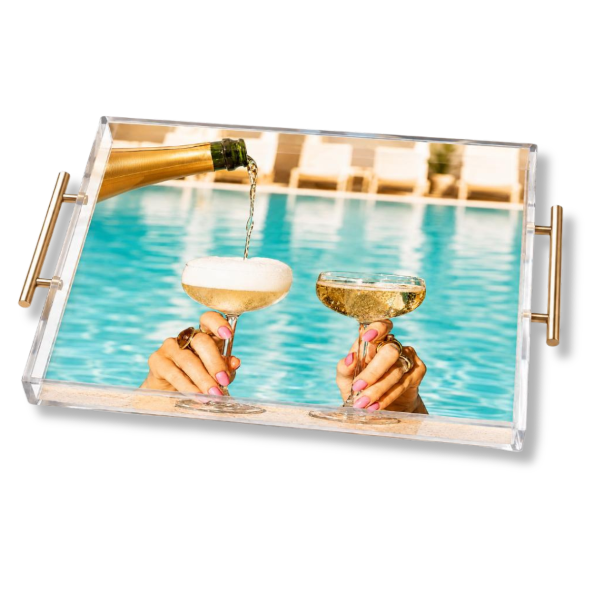 Champagne By The Pool Tray