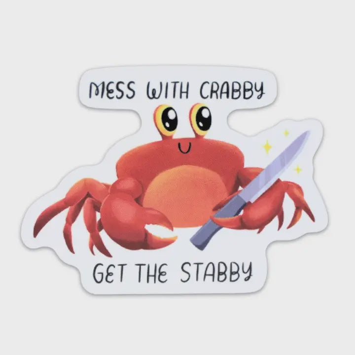 Crabby Stabby Sticker