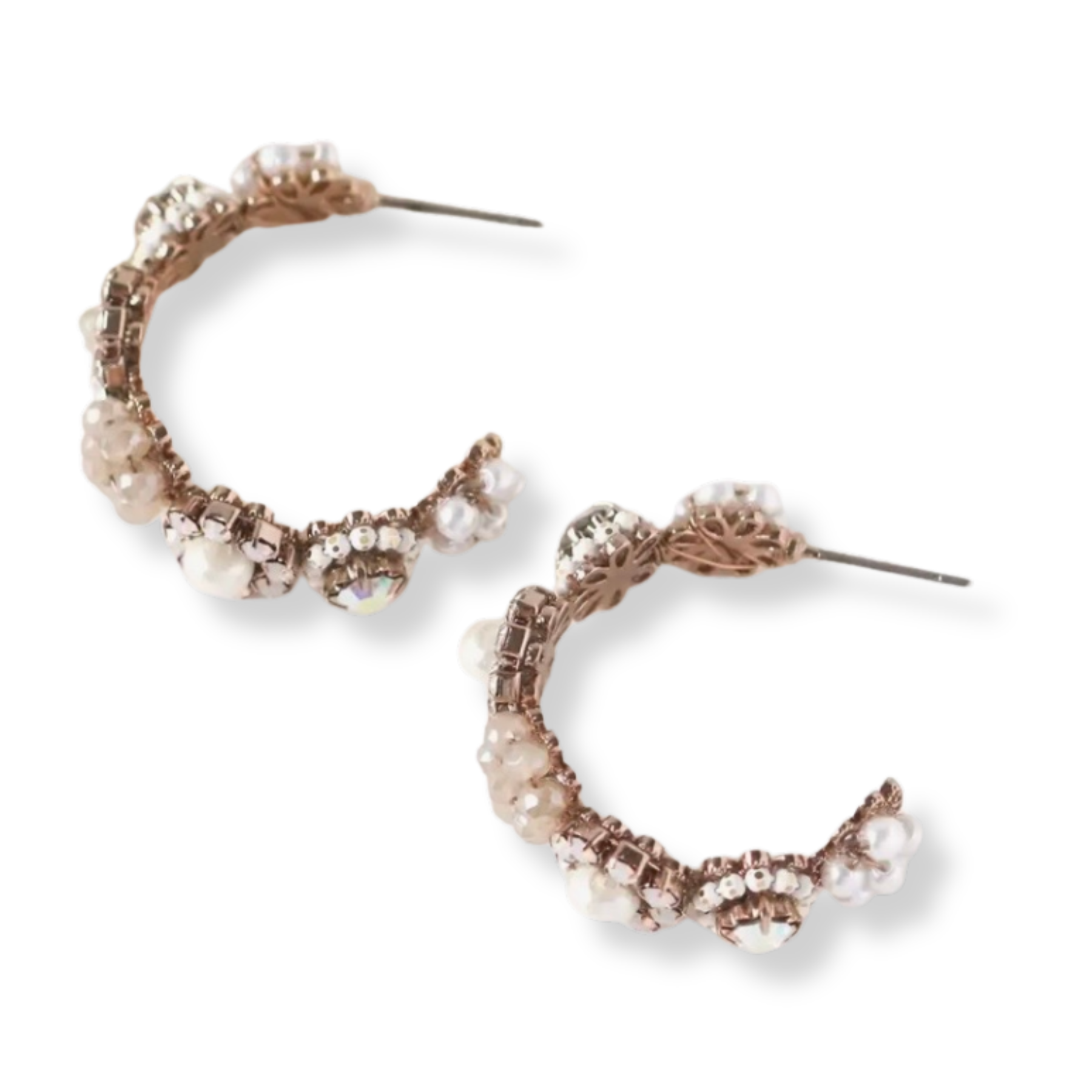 Bloom Crystal Hoop Earrings