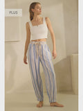 Blue Striped Jogger Pants