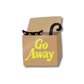 Go Away Cat Sticker