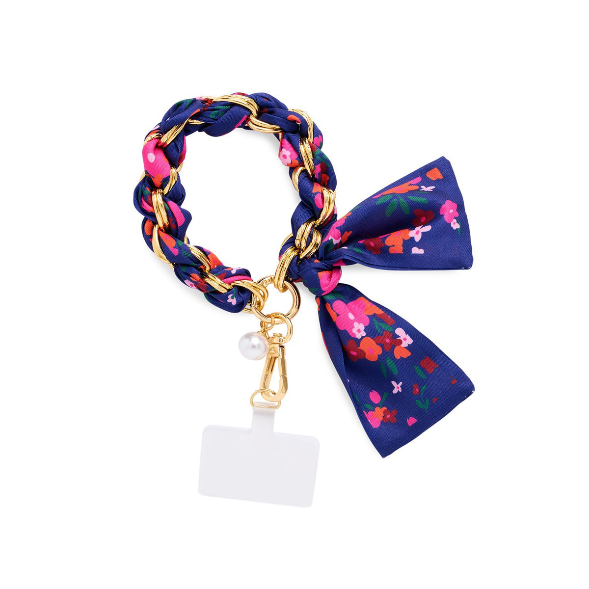 Phone Wristlet: Navy Floral