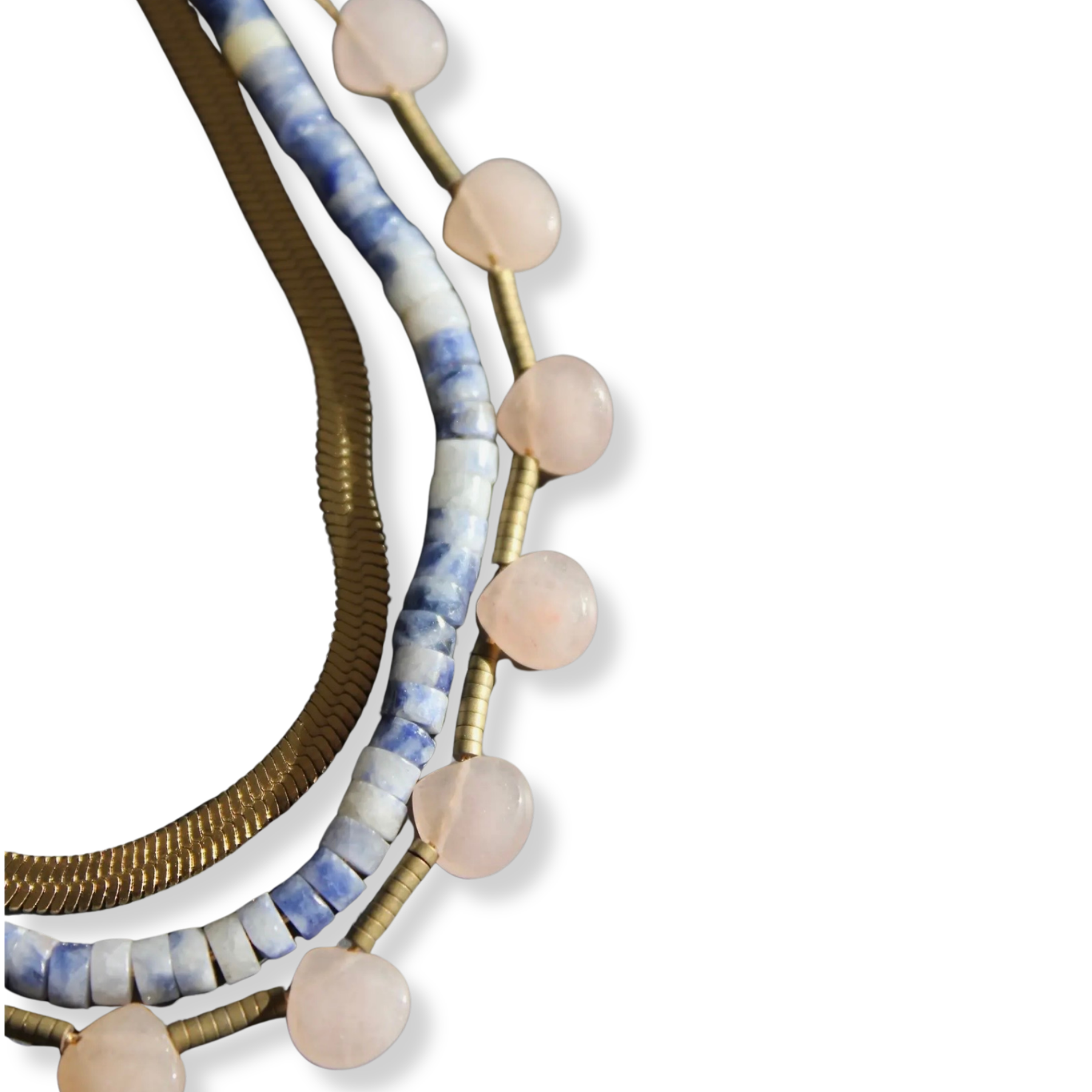 Sodalite & Peach Necklace