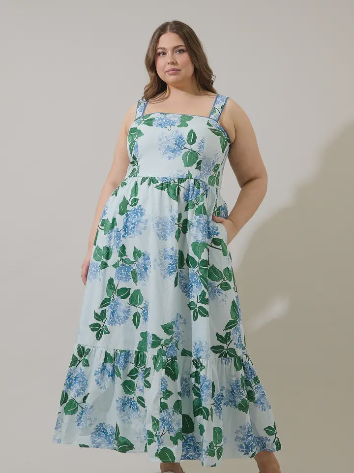 Curvy Mirla Floral Krisy Sleeveless Maxi Dress