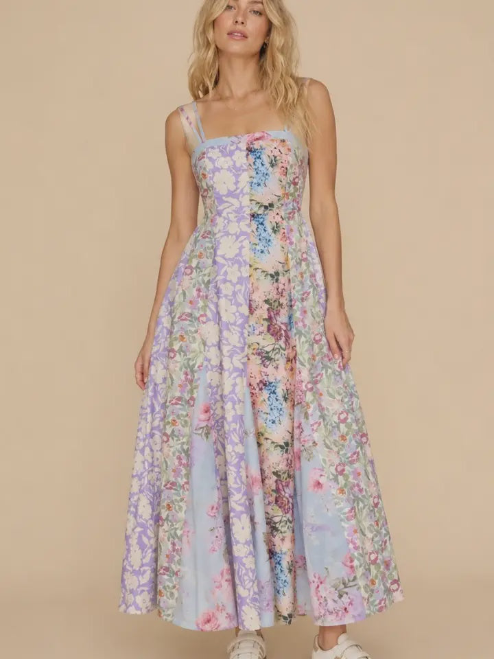 Curvy Enchanted Garden Patchwork Dress