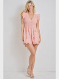 Pink Eyelet Romper
