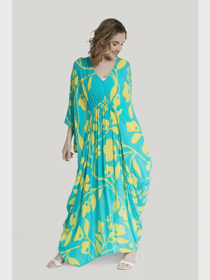 Bold Floral Kaftan Maxi
