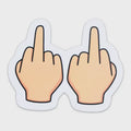 Middle Fingers Sticker