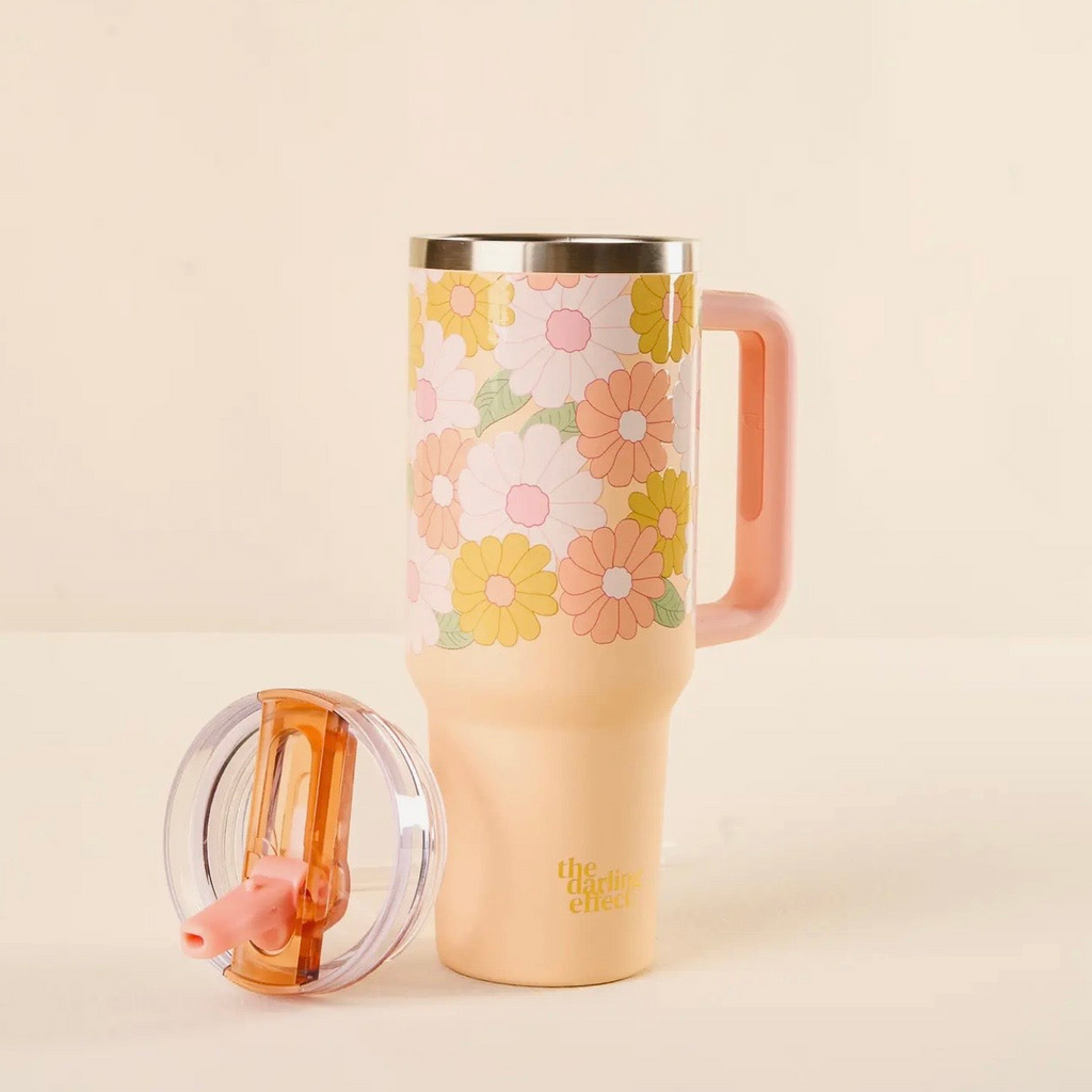 Daisy Craze Peach 40oz Tumbler