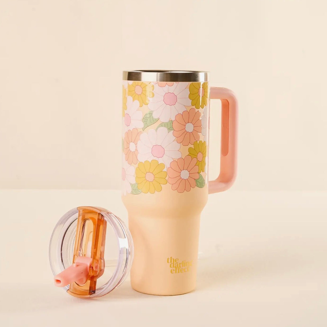 Daisy Craze Peach 40oz Tumbler