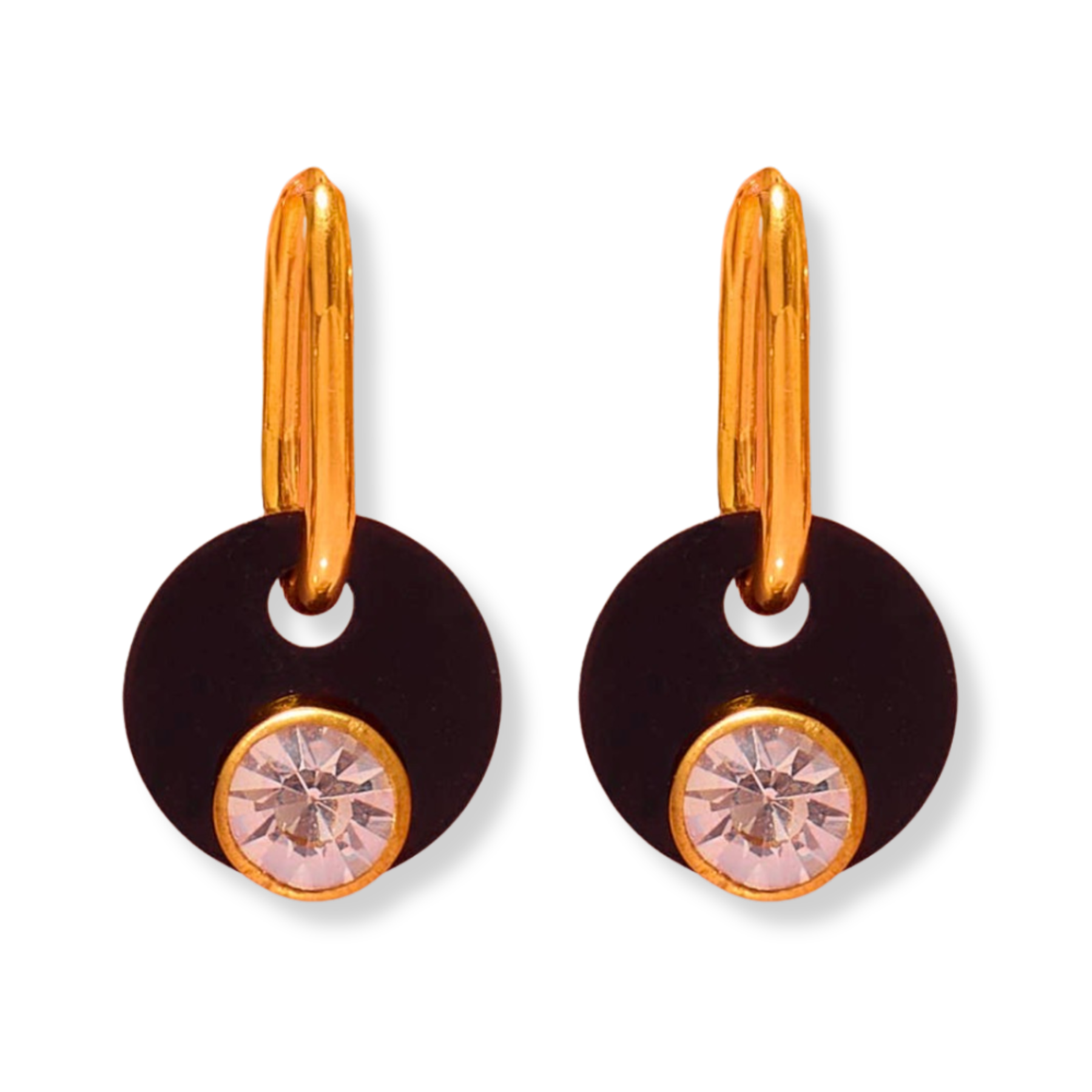 Deco Glam Medallion Oval Hoops