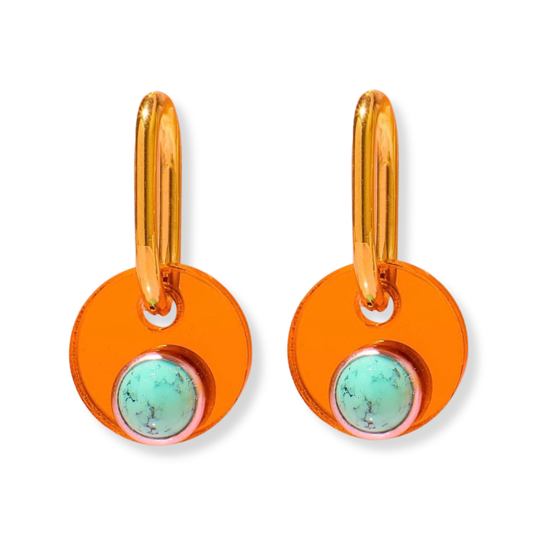 Deco Glam Medallion Oval Hoops