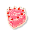 Cute But Crazy Cake Sticker
