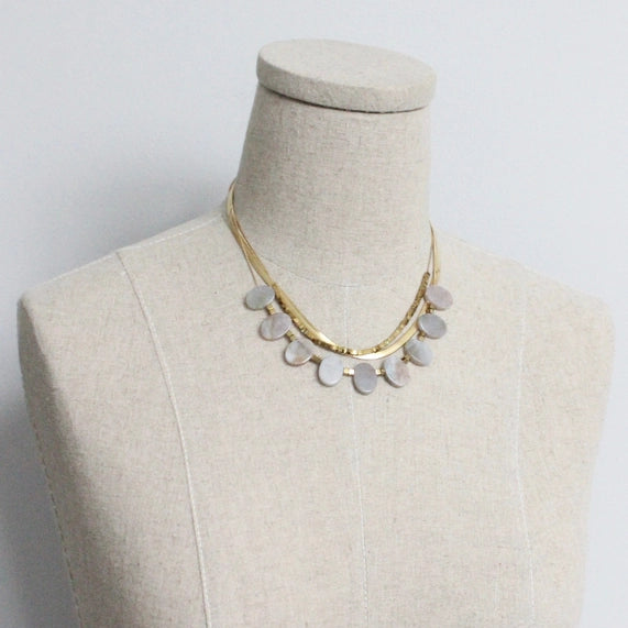 Agate & Snake Chain Necklace
