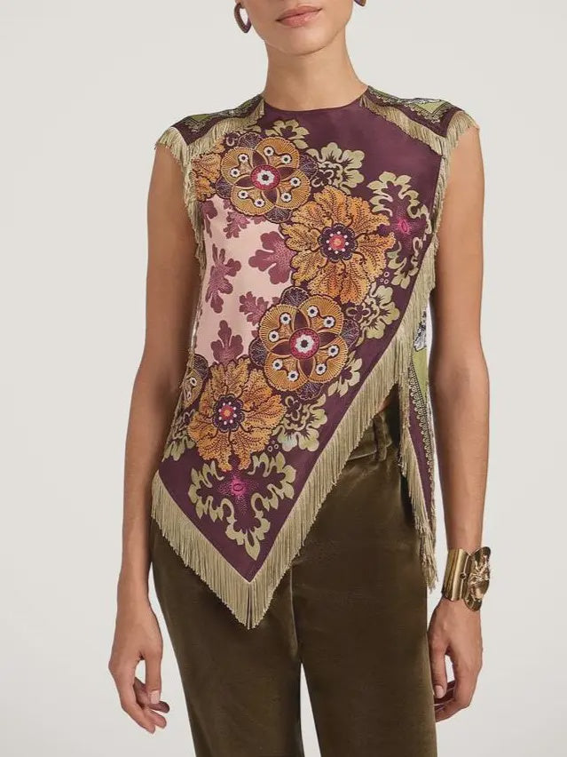 Fringe Asymmetrical Top
