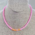Pink Grapefruit Beaded Necklace