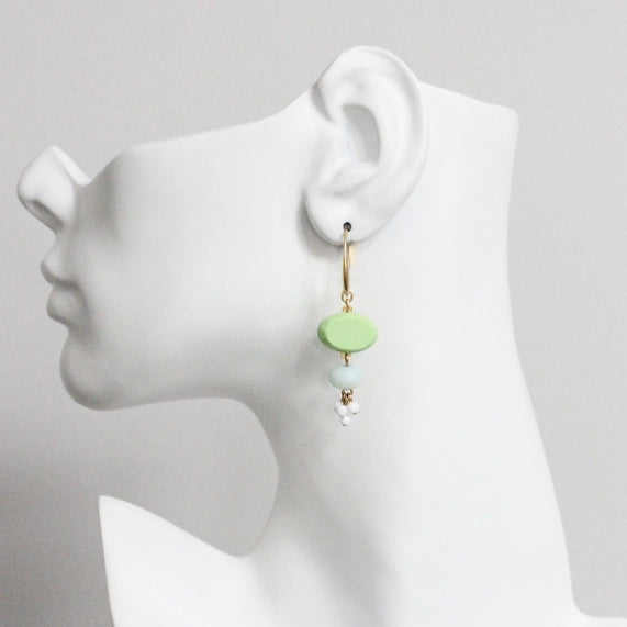 Vintage Mint Glass Earrings