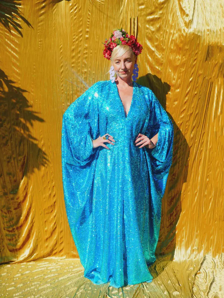 Queen D Kaftan: Turquoise